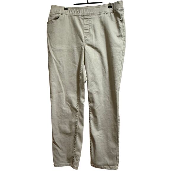Kim Rogers Pull On Khaki Slacks / Pants - Size 12 Short - Picture 1 of 6